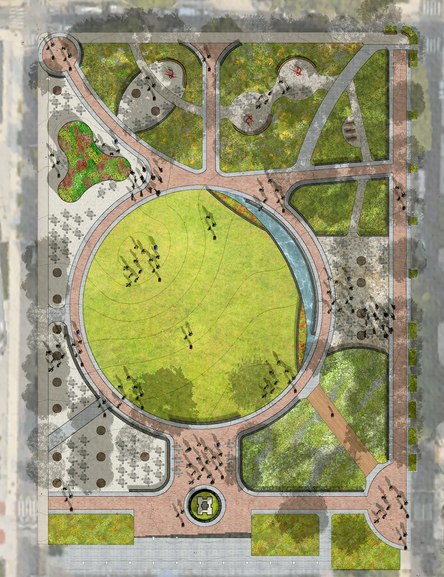 Perspective Rain Garden by Bovier