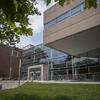 The front entrance of Tyler's building.