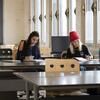 Architecture students studying.