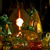 Glass pumpkins.