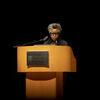 A person giving a lecture.