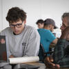 Architecture students in class.