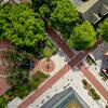 Aerial view of Temple University's campus.