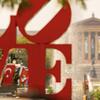 The Love statue in front of the Philly art museum.