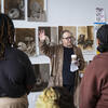 A Tyler painting professor talking to a class.