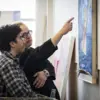 painting professor and student