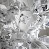 Papers hanging from the ceiling.