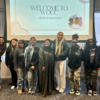 A group of students at a Women of Color Creatives organization meeting