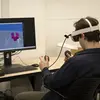 student using virtual reality